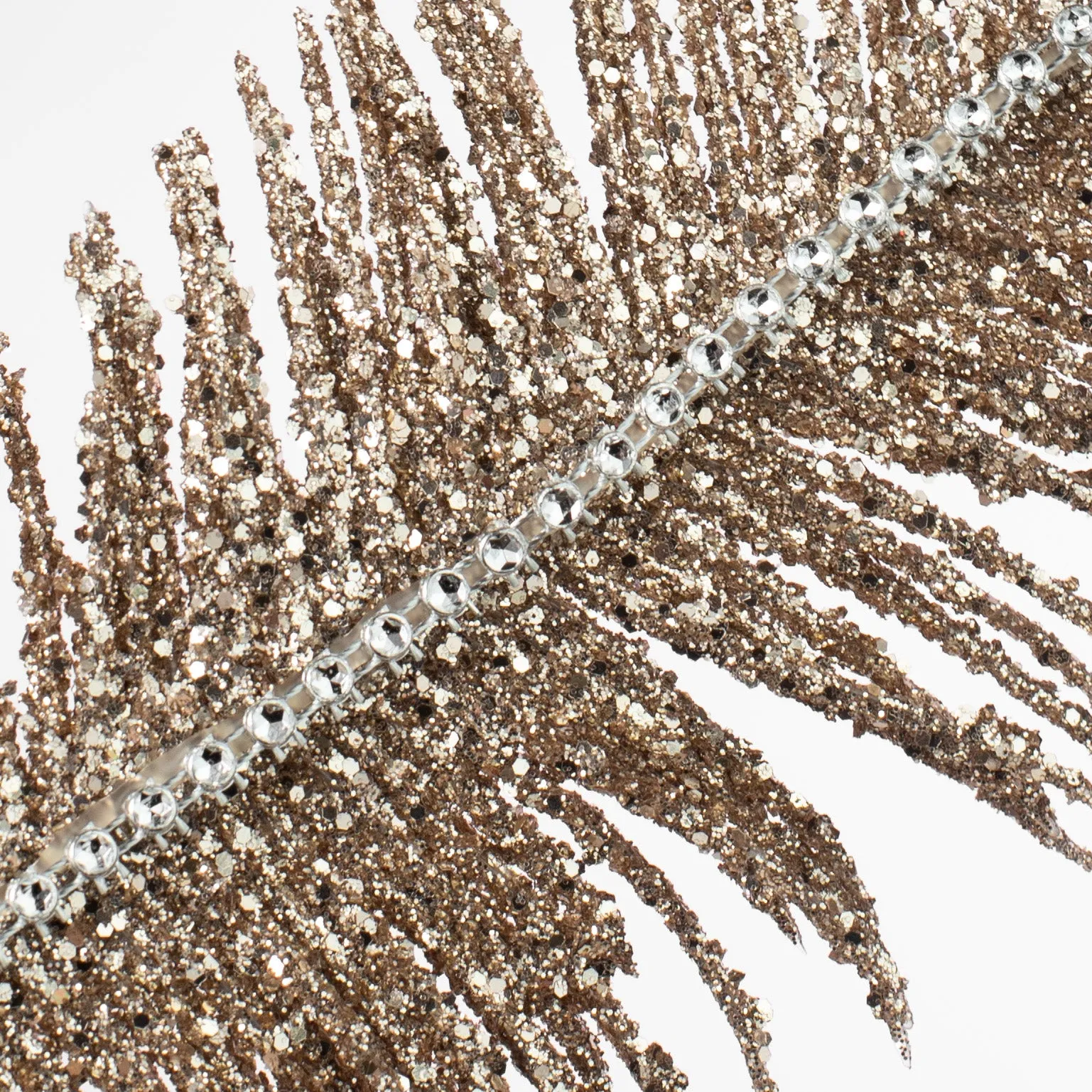 30" Jeweled Feather Spray
