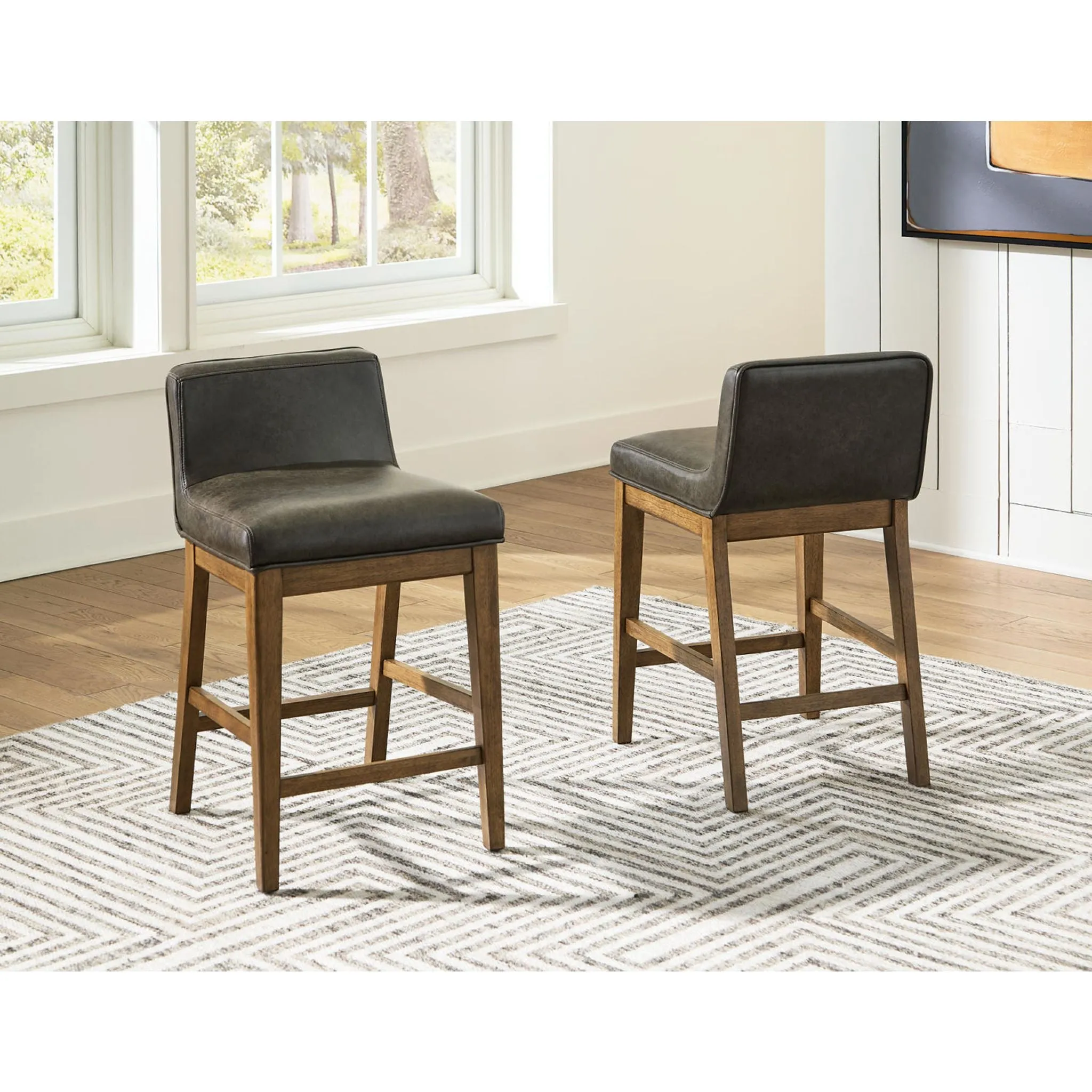 Cabalynn Counter Height Stool - Two-tone Brown - (D974-124)