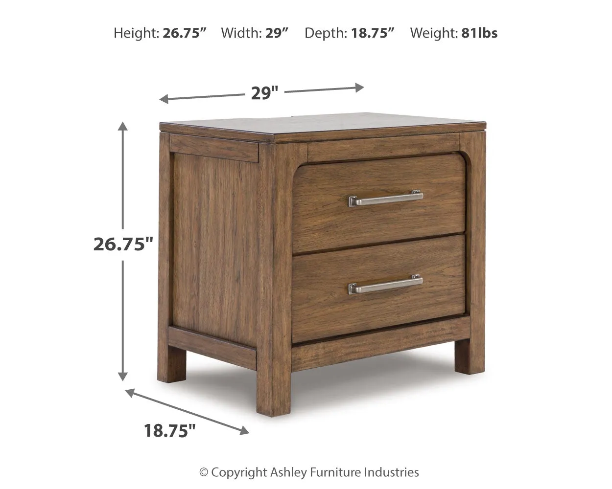 Cabalynn King Upholstered Bed with Mirrored Dresser, Chest and Nightstand in Light Brown