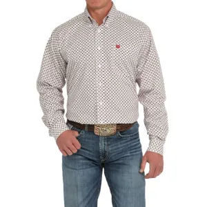 Cinch Men's Purple Geometric Print Button Down Shirt MTW1105878