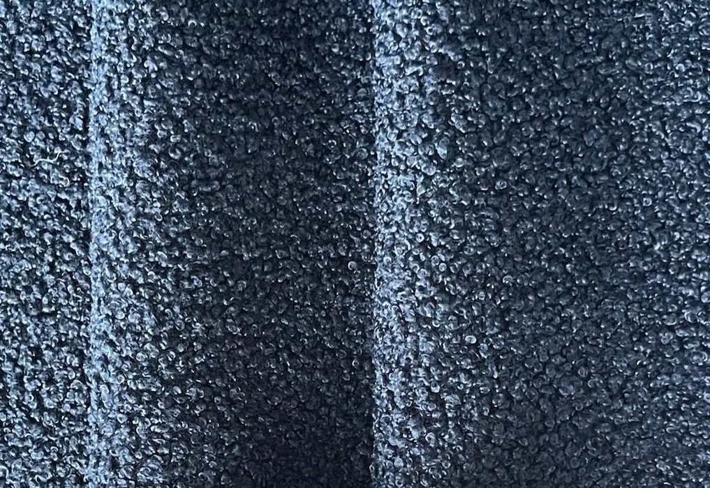 Classic Cadet Navy Backed Polyester Bouclé (Made in China)