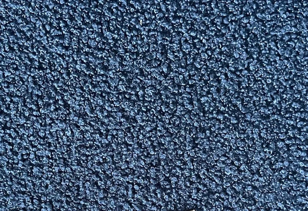 Classic Cadet Navy Backed Polyester Bouclé (Made in China)