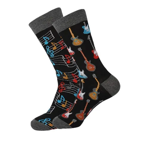 Cotton Polyester Printed Crew Socks