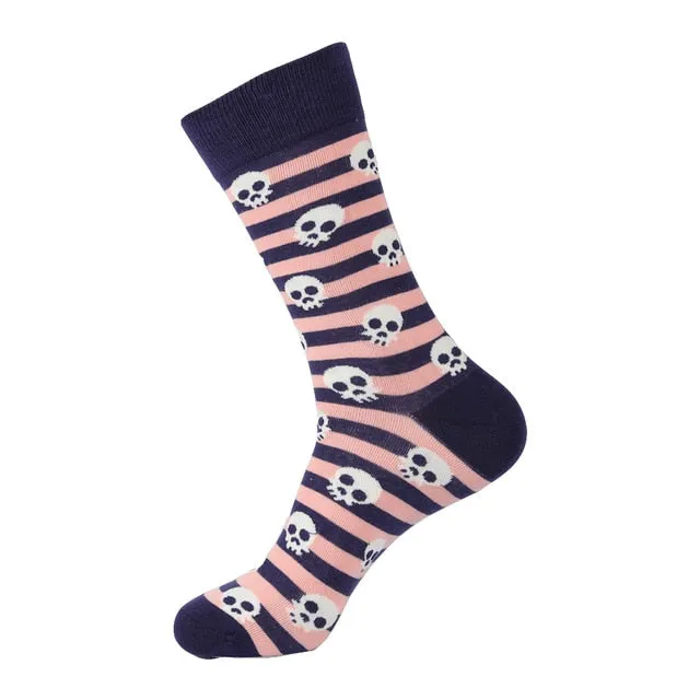 Cotton Polyester Printed Crew Socks