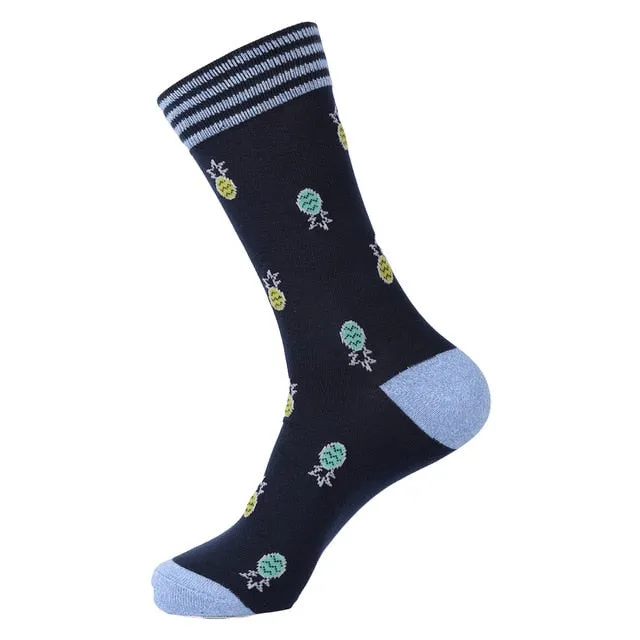 Cotton Polyester Printed Crew Socks
