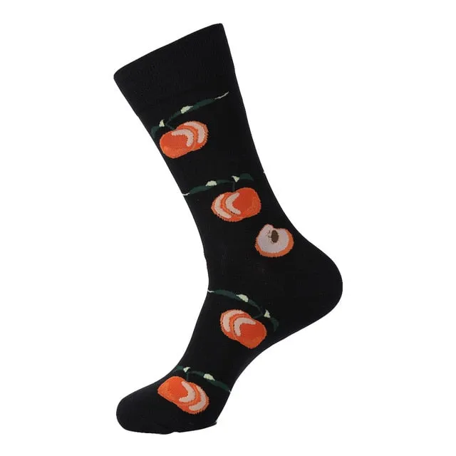 Cotton Polyester Printed Crew Socks