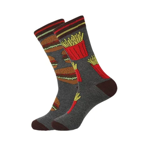 Cotton Polyester Printed Crew Socks