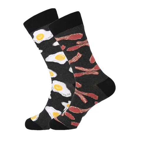 Cotton Polyester Printed Crew Socks