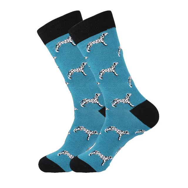 Cotton Polyester Printed Crew Socks