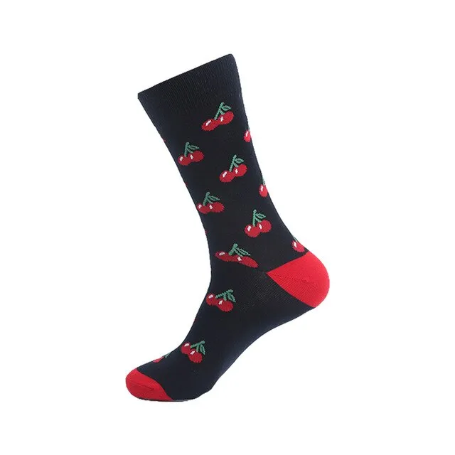Cotton Polyester Printed Crew Socks