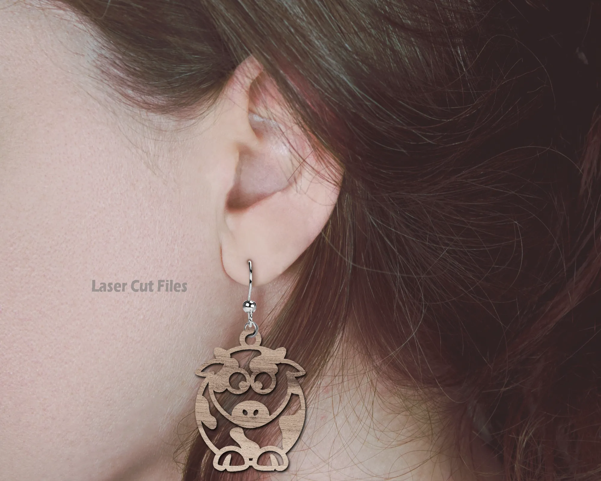 Cow Earrings SVG Bundle Laser Cut Files | Chubby Cow SVG | Glowforge Earring Files | Cow Laser Files