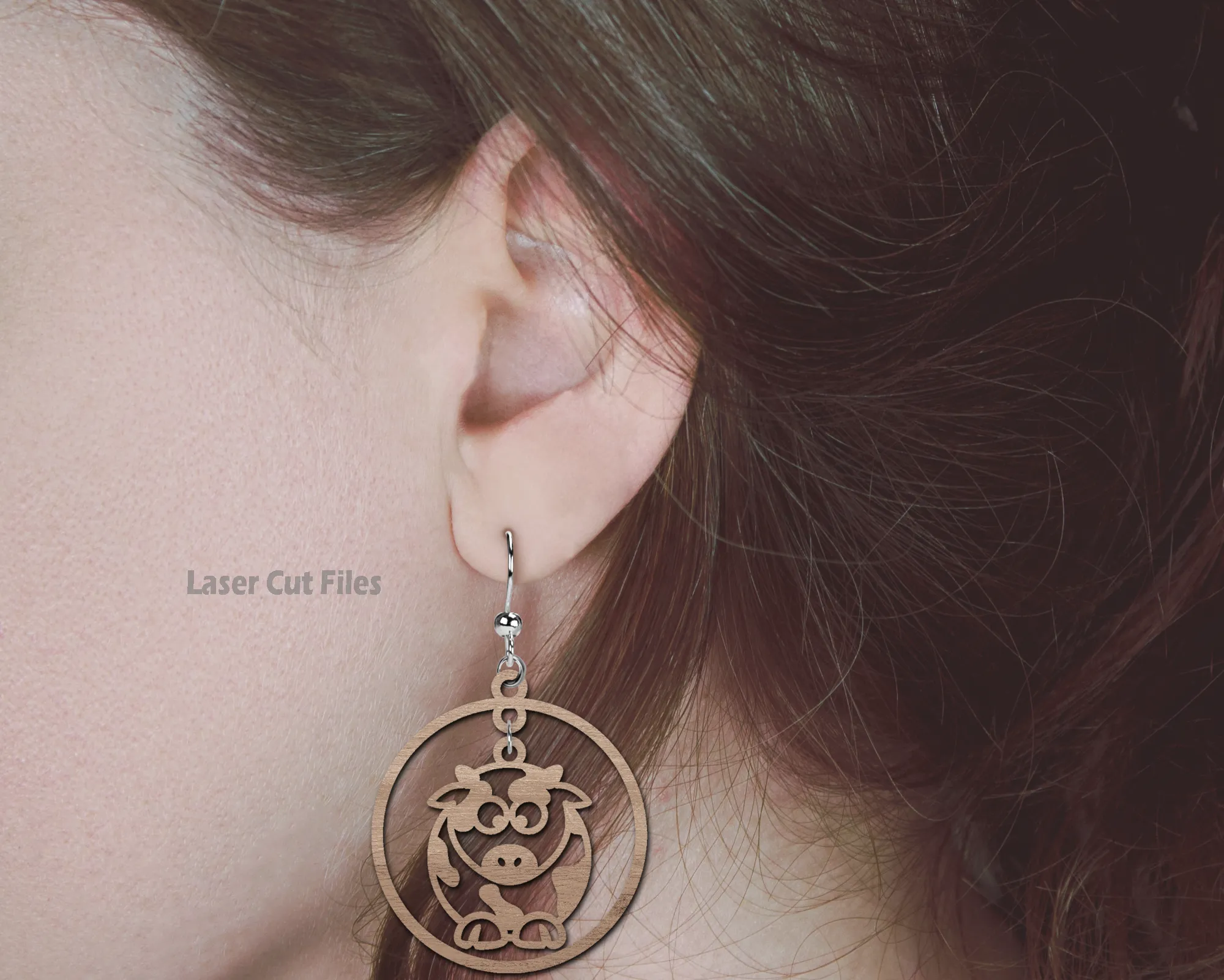 Cow Earrings SVG Bundle Laser Cut Files | Chubby Cow SVG | Glowforge Earring Files | Cow Laser Files