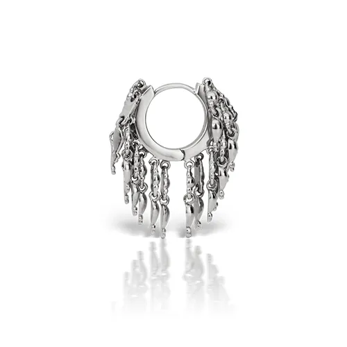 Gold Tassel Eternity Ring Earring by Maria Tash in 14K White Gold