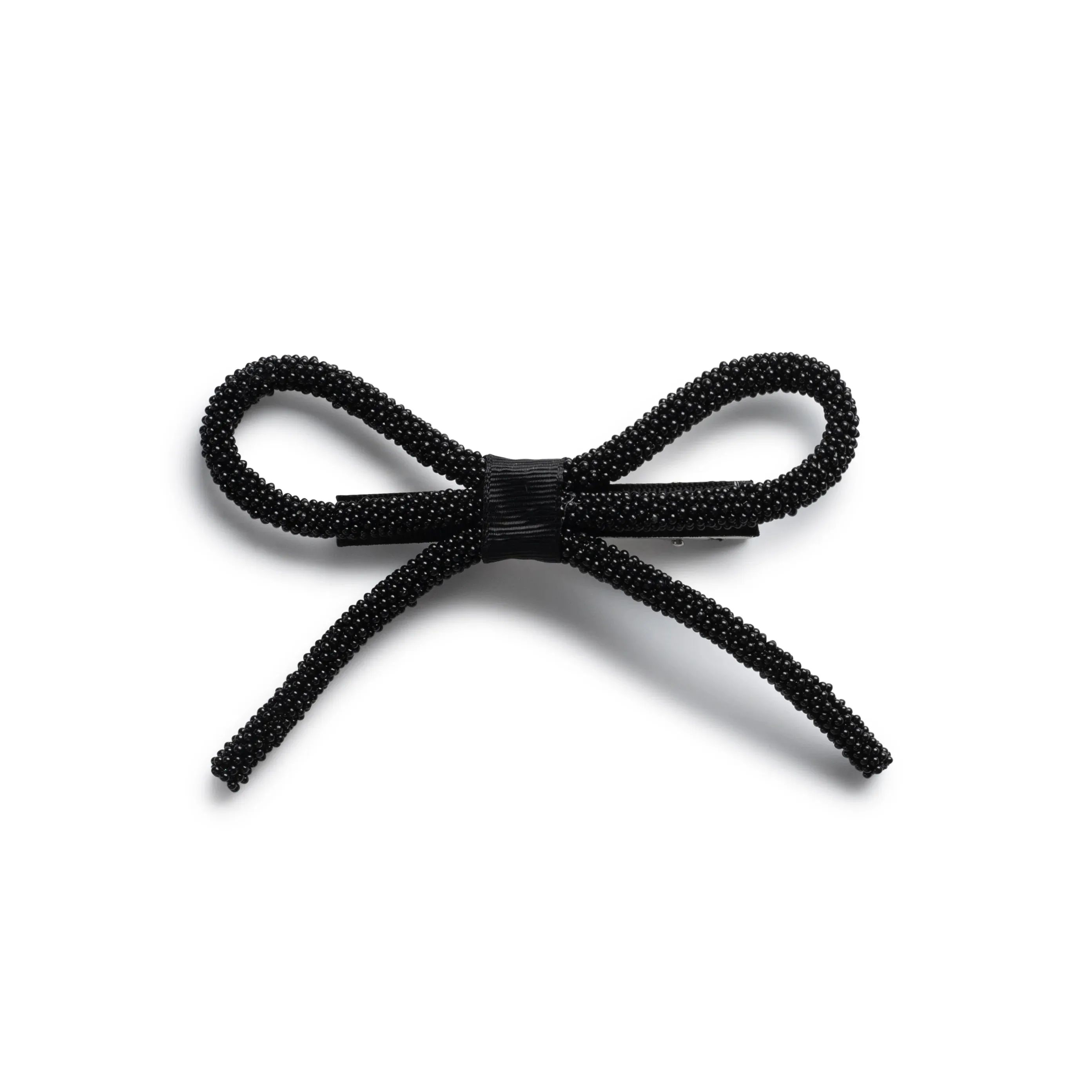 Halo Luxe Sprinkle Pearl Bow Clip - Black
