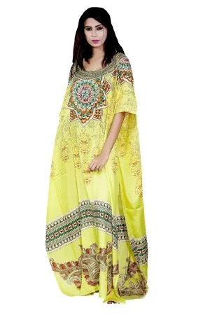 Heavily embellished maxi beach caftan/silk looks and feel kaftan beach and resort wear handmade latest kaftan fashion plus woman 96