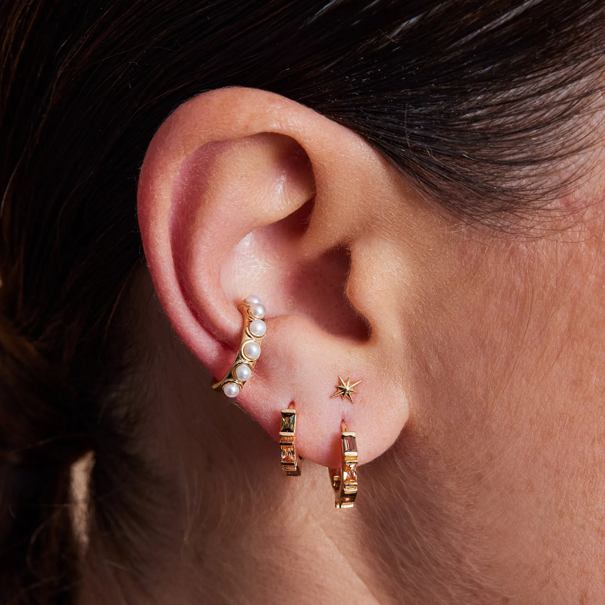 Large Pearl Cuff Earring