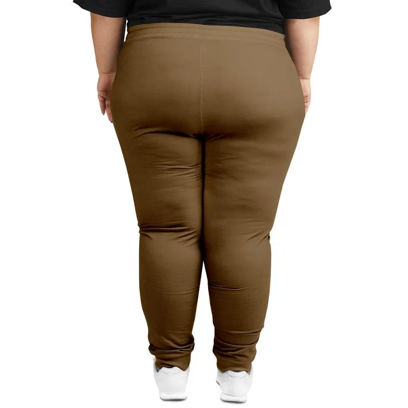 Medium Dark Orange Brown Joggers | Unisex | with PLUS sizes | Medium Dark Pastel Orange Brown | C0M30Y60K60