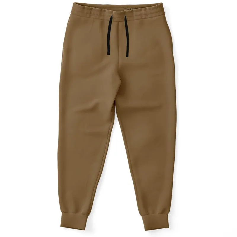 Medium Dark Orange Brown Joggers | Unisex | with PLUS sizes | Medium Dark Pastel Orange Brown | C0M30Y60K60