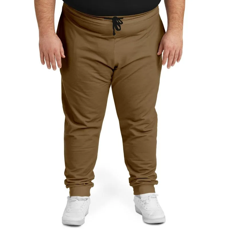 Medium Dark Orange Brown Joggers | Unisex | with PLUS sizes | Medium Dark Pastel Orange Brown | C0M30Y60K60