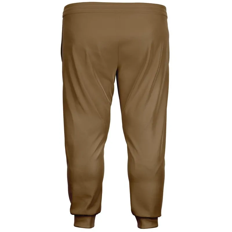 Medium Dark Orange Brown Joggers | Unisex | with PLUS sizes | Medium Dark Pastel Orange Brown | C0M30Y60K60