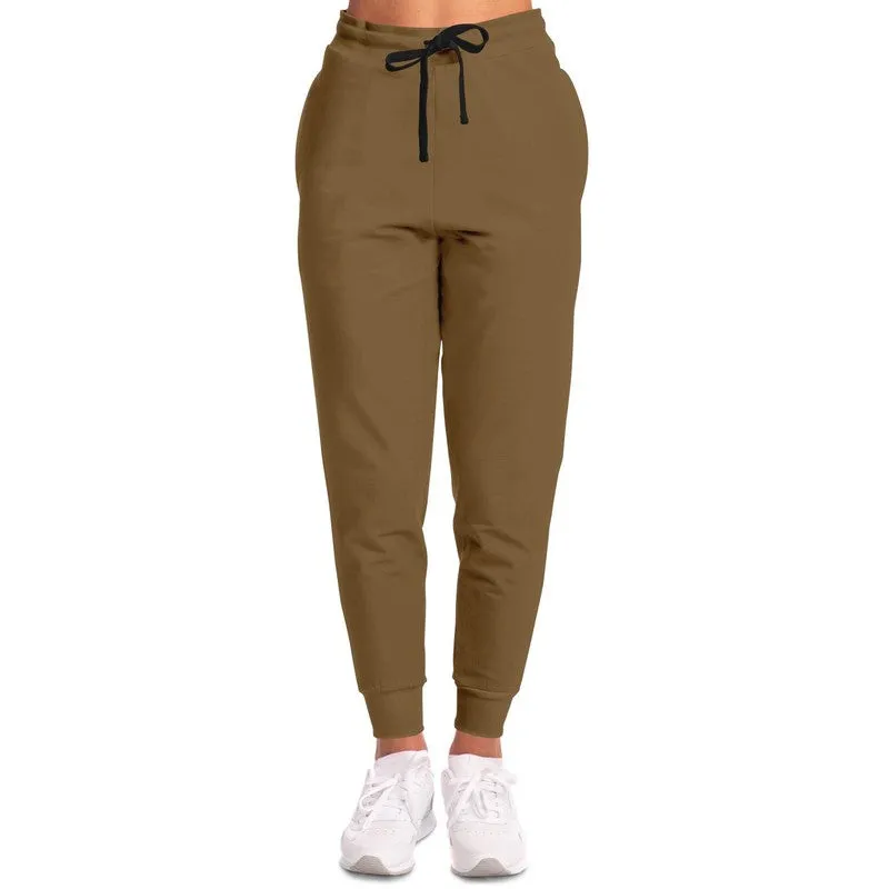 Medium Dark Orange Brown Joggers | Unisex | with PLUS sizes | Medium Dark Pastel Orange Brown | C0M30Y60K60