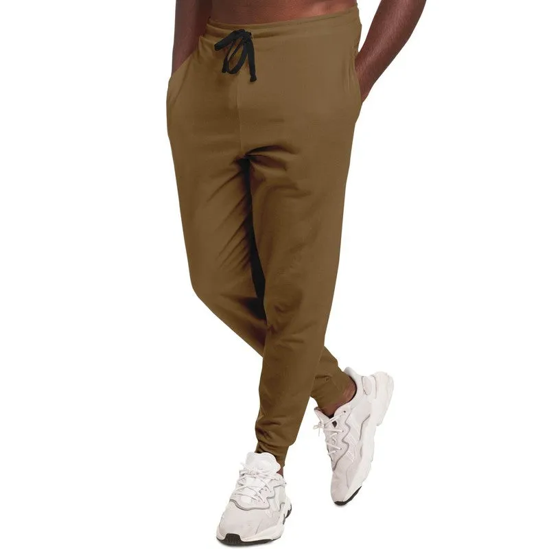 Medium Dark Orange Brown Joggers | Unisex | with PLUS sizes | Medium Dark Pastel Orange Brown | C0M30Y60K60