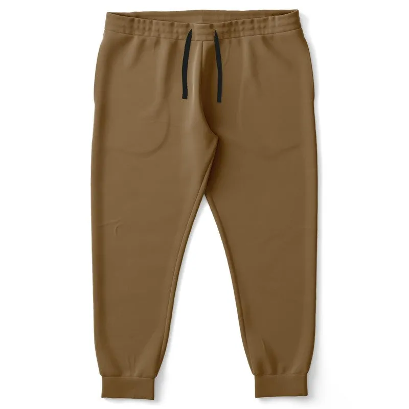 Medium Dark Orange Brown Joggers | Unisex | with PLUS sizes | Medium Dark Pastel Orange Brown | C0M30Y60K60