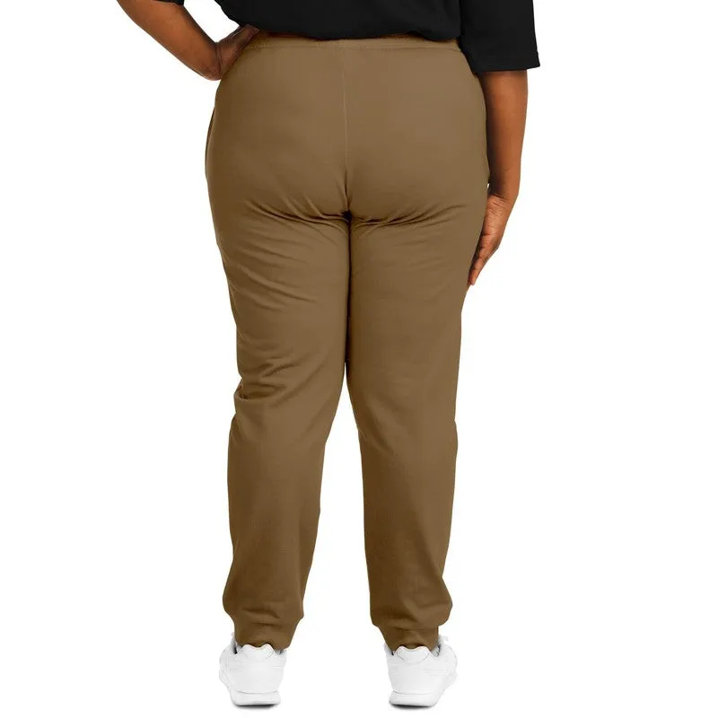 Medium Dark Orange Brown Joggers | Unisex | with PLUS sizes | Medium Dark Pastel Orange Brown | C0M30Y60K60