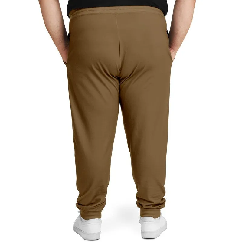 Medium Dark Orange Brown Joggers | Unisex | with PLUS sizes | Medium Dark Pastel Orange Brown | C0M30Y60K60