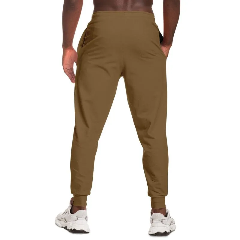 Medium Dark Orange Brown Joggers | Unisex | with PLUS sizes | Medium Dark Pastel Orange Brown | C0M30Y60K60