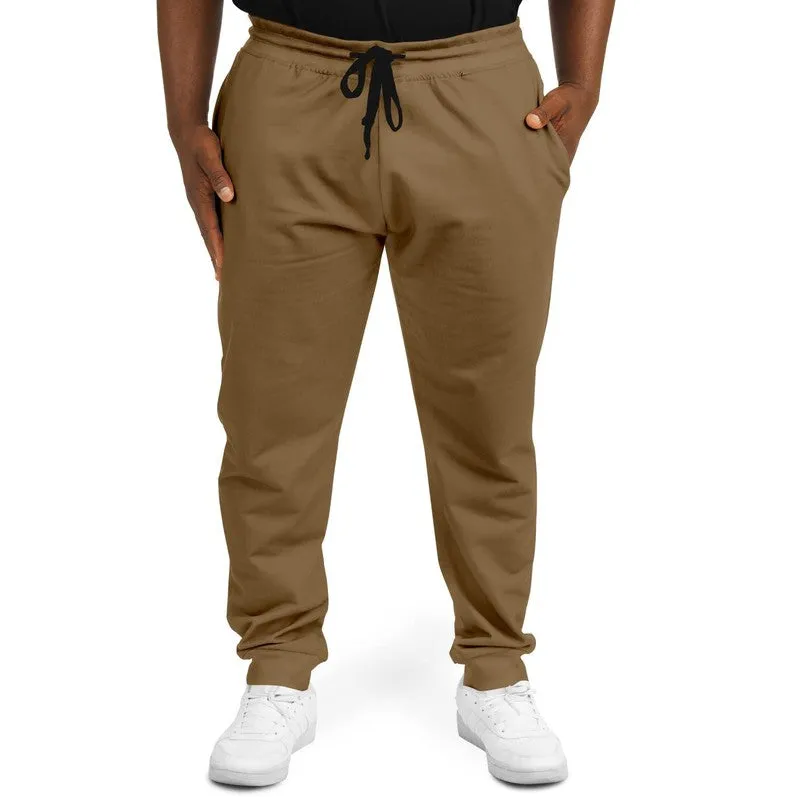 Medium Dark Orange Brown Joggers | Unisex | with PLUS sizes | Medium Dark Pastel Orange Brown | C0M30Y60K60