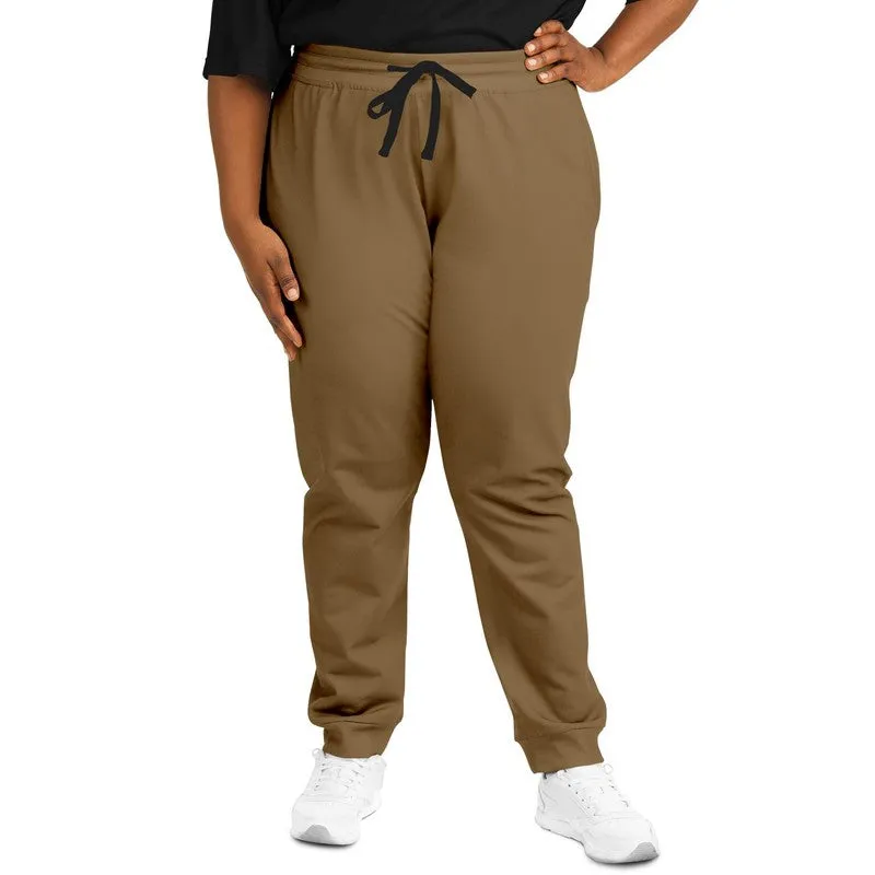 Medium Dark Orange Brown Joggers | Unisex | with PLUS sizes | Medium Dark Pastel Orange Brown | C0M30Y60K60
