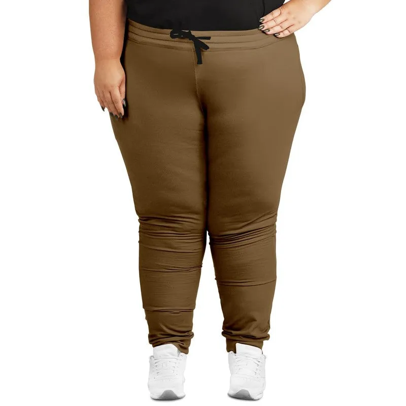Medium Dark Orange Brown Joggers | Unisex | with PLUS sizes | Medium Dark Pastel Orange Brown | C0M30Y60K60