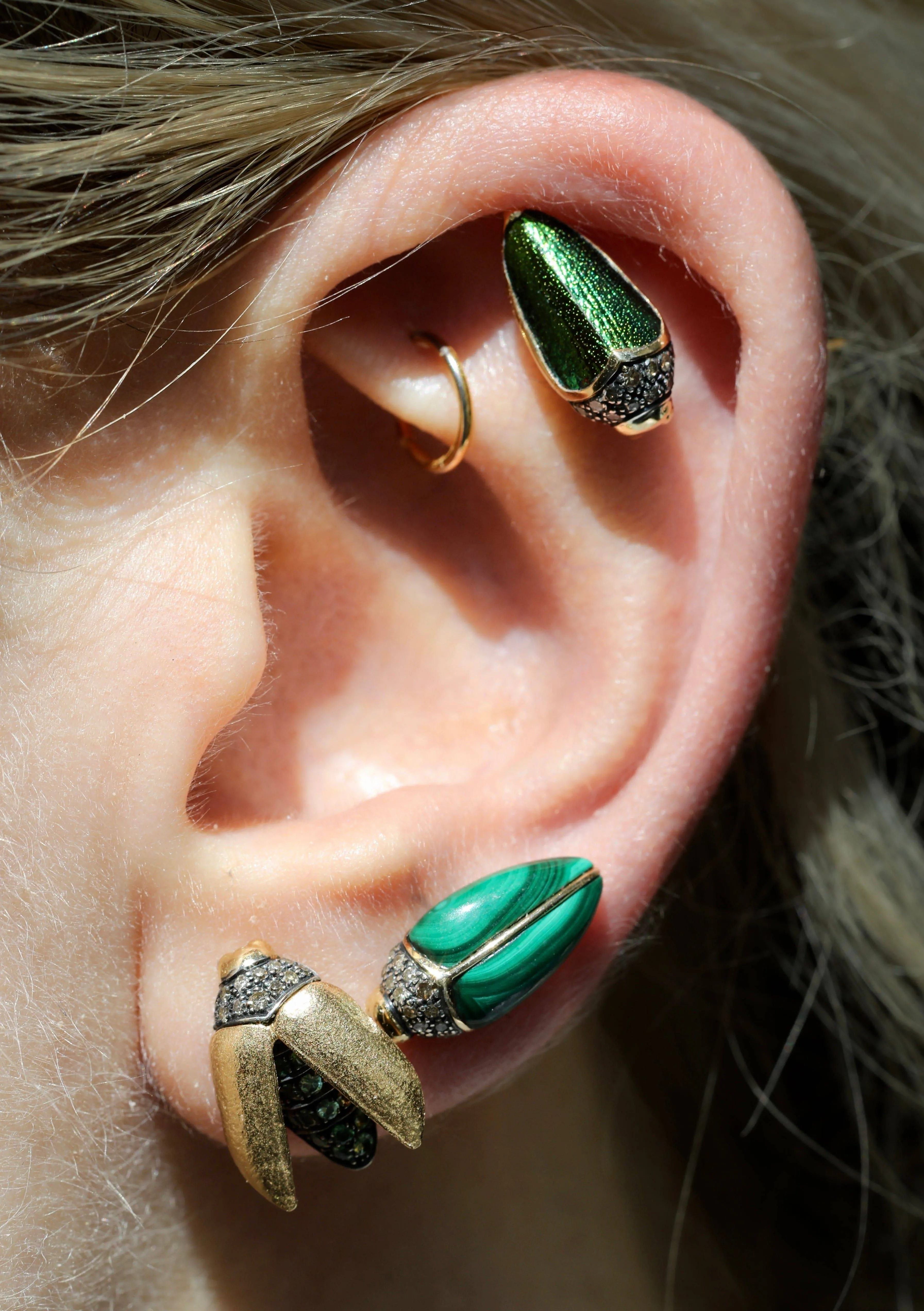 Mini Scarab Fly Gold Wing stud