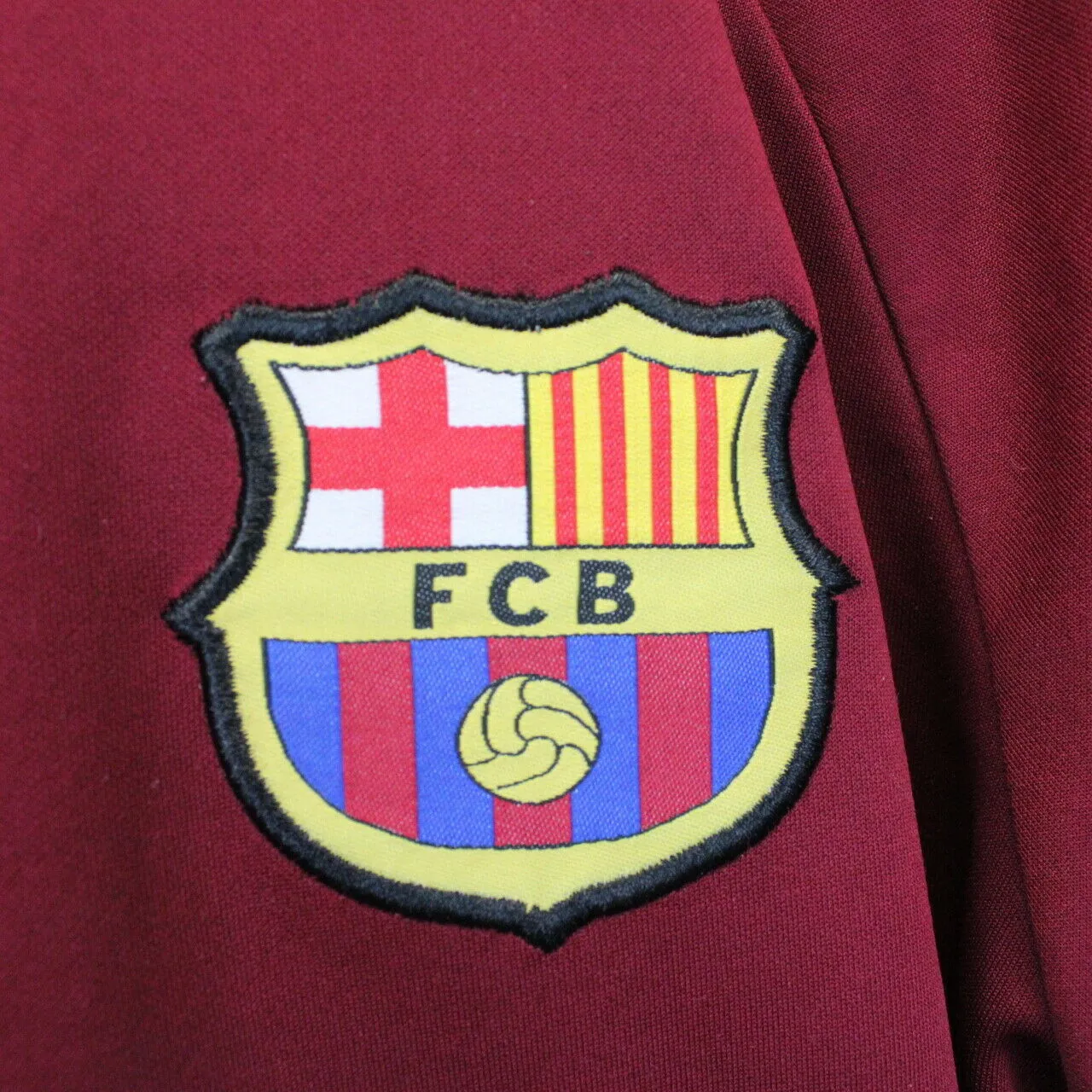 NIKE FC BARCELONA 1/4 Zip Sweatshirt Red | Large