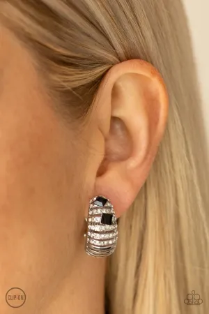 Paparazzi Earring ~ Bank Tank - Black