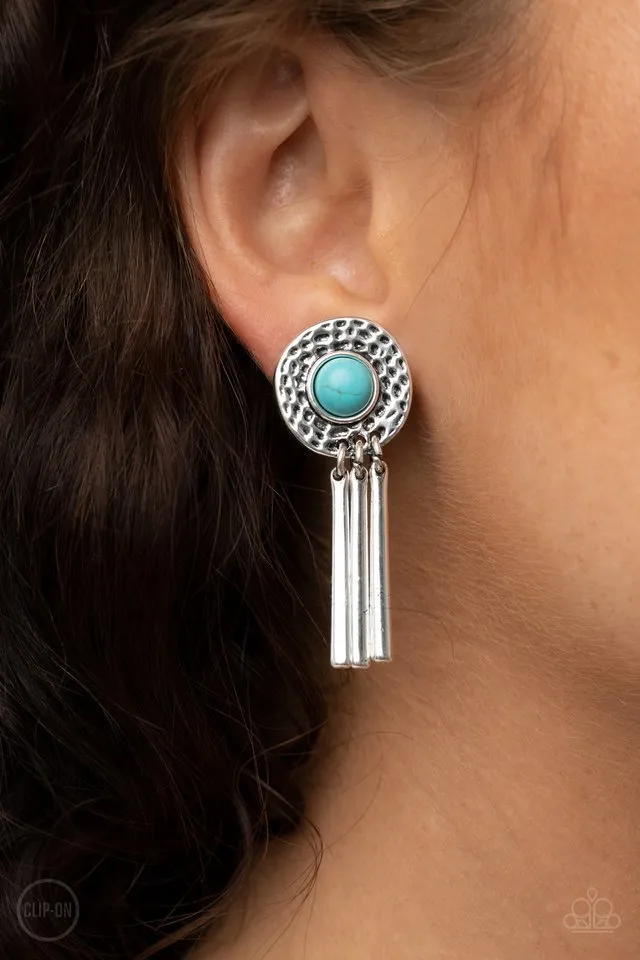 Paparazzi Earring ~ Desert Amulet - Blue
