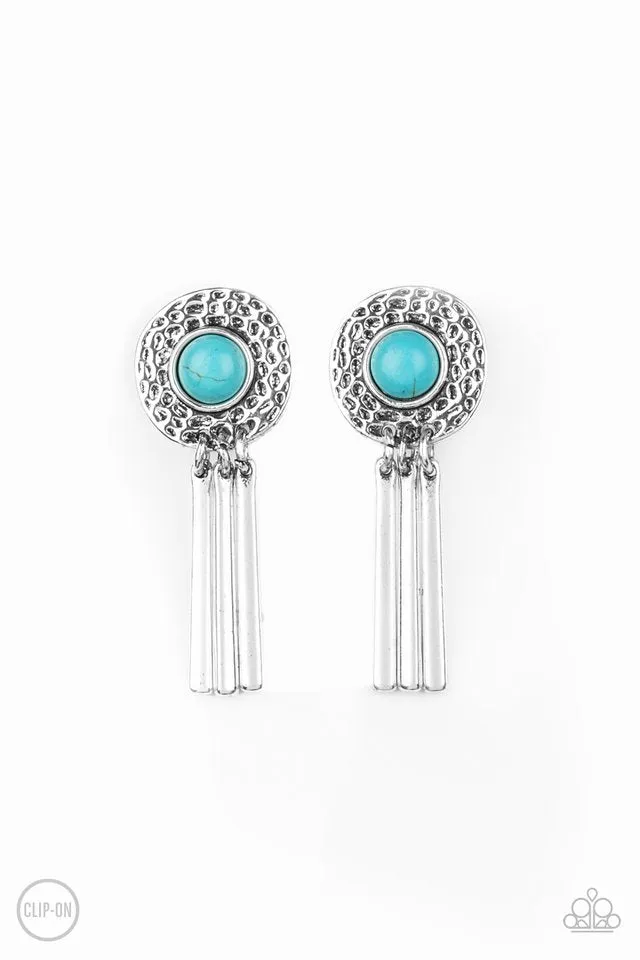 Paparazzi Earring ~ Desert Amulet - Blue