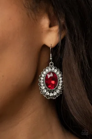 Paparazzi Earring ~ Glacial Gardens - Red
