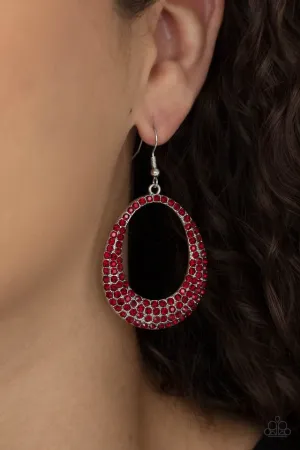 Paparazzi Earring ~ Life GLOWS On - Red