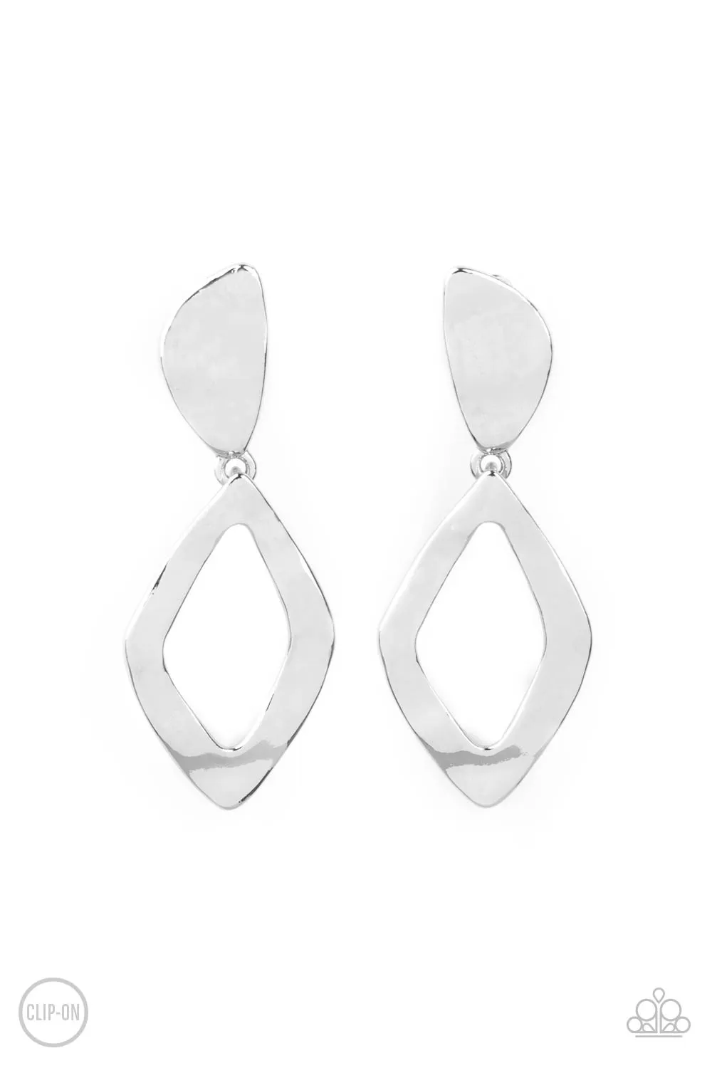 Paparazzi Industrial Gallery - Silver Clip-On Earrings
