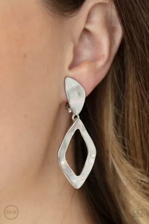 Paparazzi Industrial Gallery - Silver Clip-On Earrings