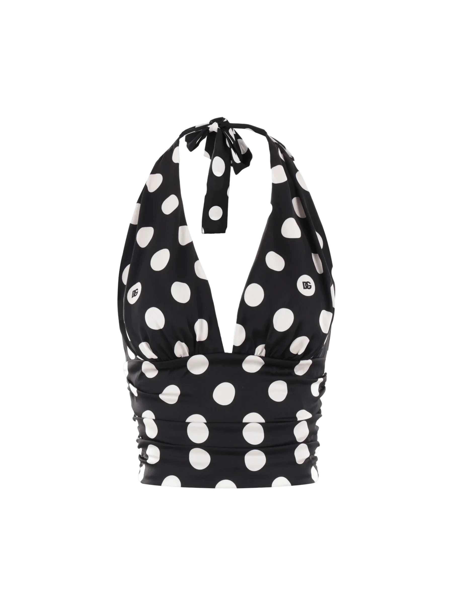 Polka-dot Charmeuse Top