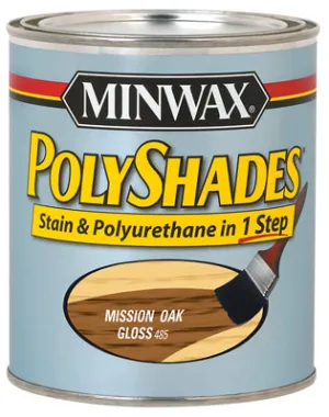Polyshades Wood Stain Finish QUART - GLOSS - MISSION OAK