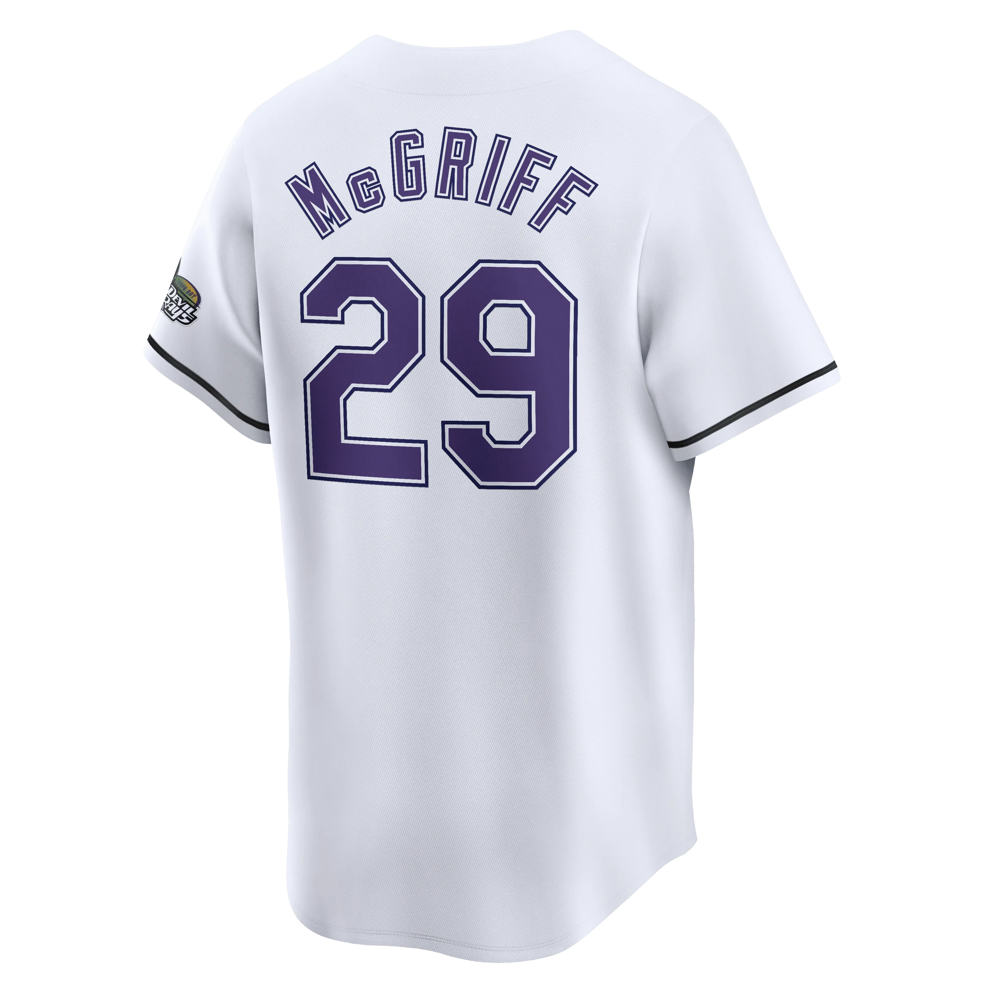 Rays Men's Nike White Devil Rays McGriff Cooperstown Vapor Limited Jersey
