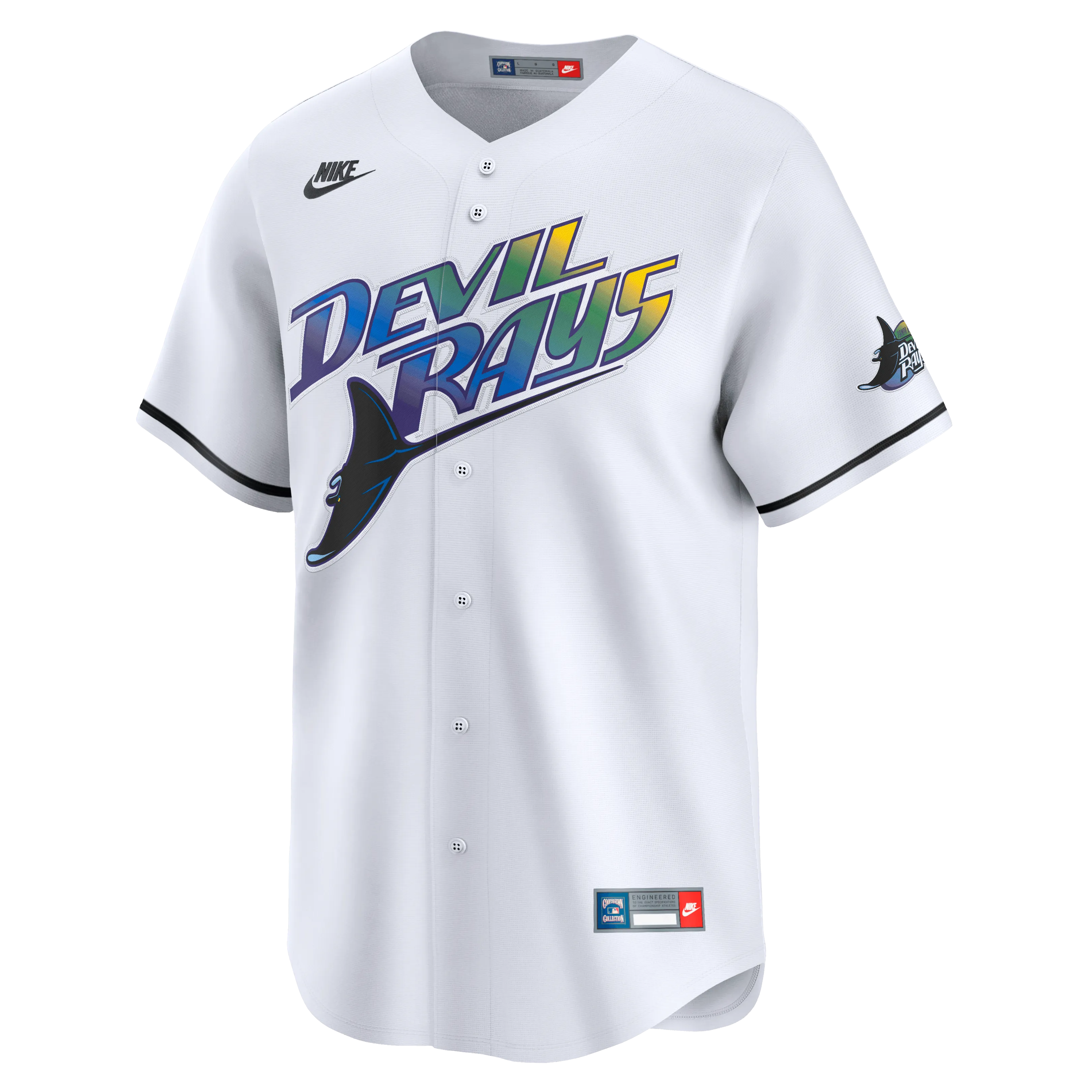 Rays Men's Nike White Devil Rays McGriff Cooperstown Vapor Limited Jersey