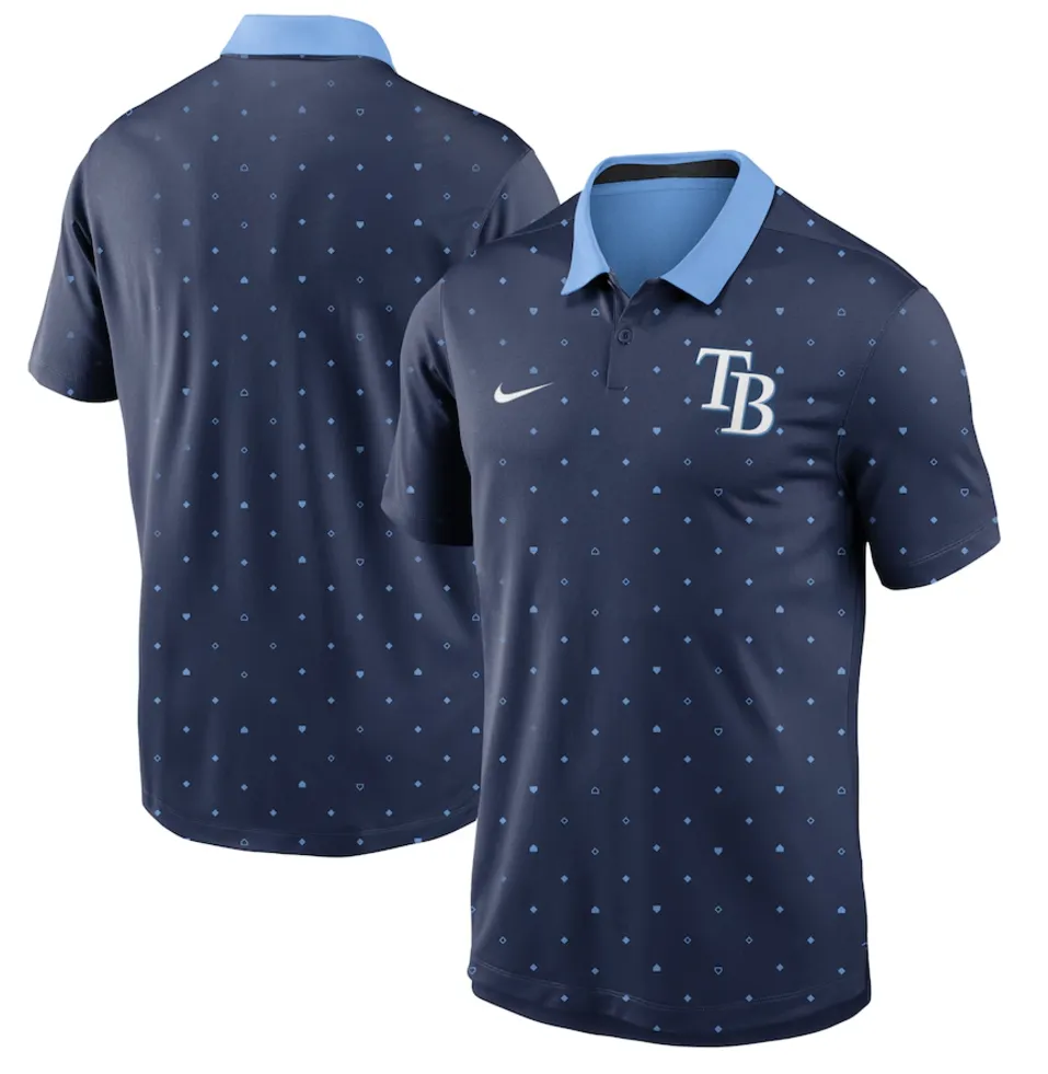 Rays Nike Men's Navy Legacy Icon Vapor Performance Polo