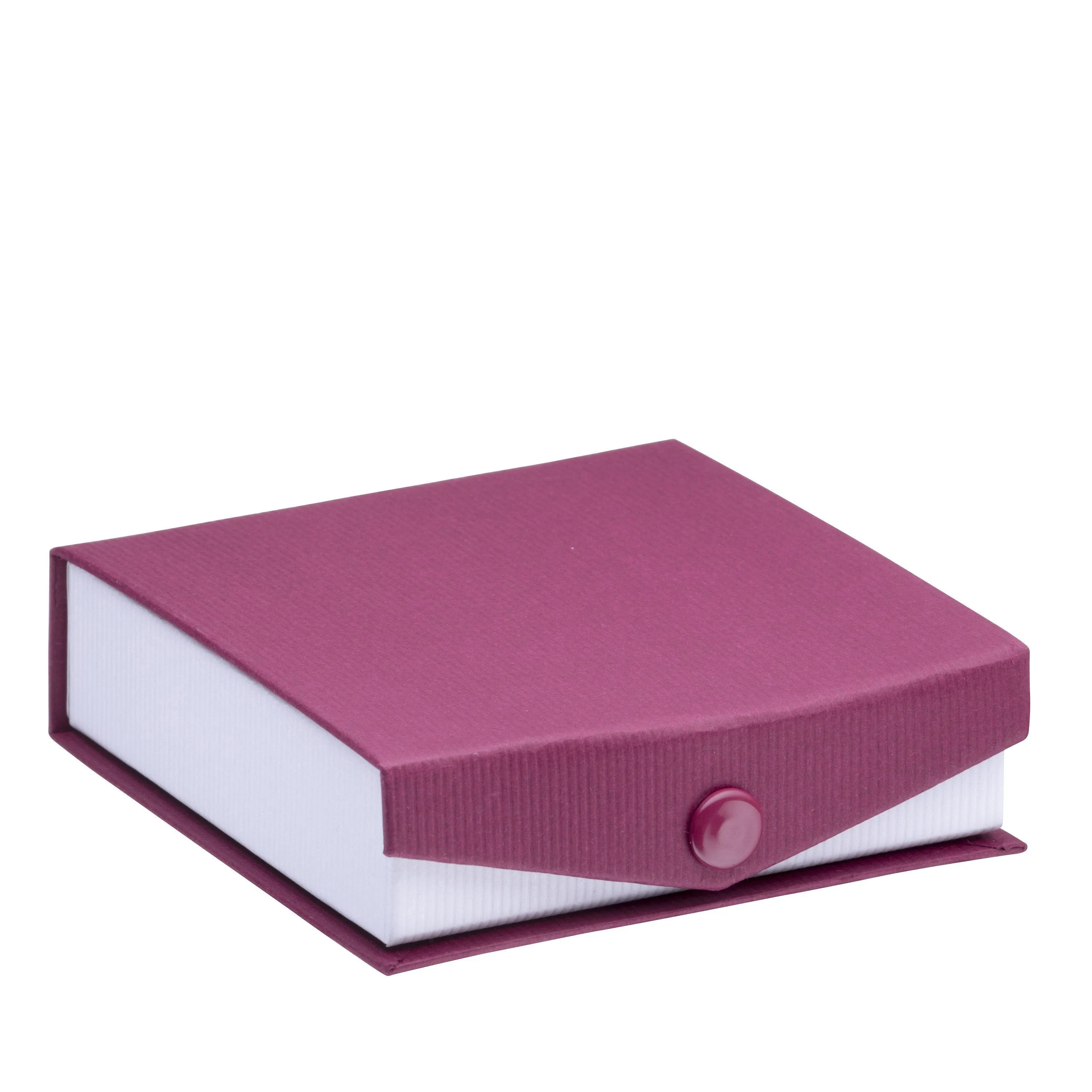 Ribbed Paper Snap Pendant/Earring Box, Prim Collection