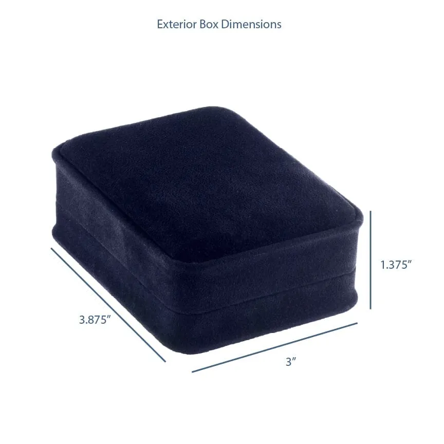 Rich Suede Long T-Style Earring Box, Ornate Collection