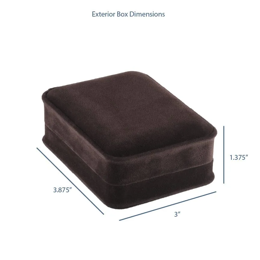 Rich Suede Long T-Style Earring Box, Ornate Collection